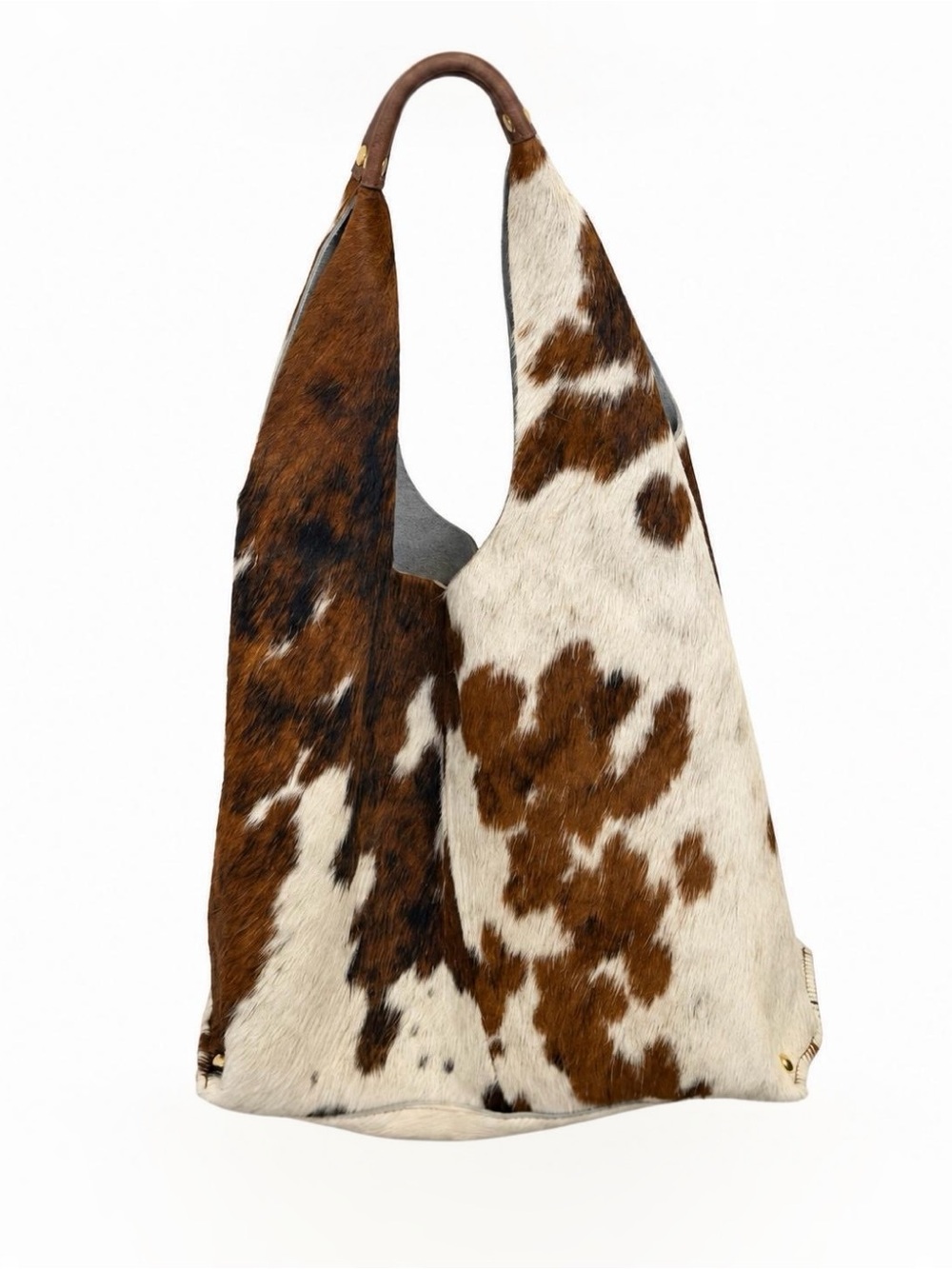 Mark & Graham Brown and White Cowhide Shoulder Bag
